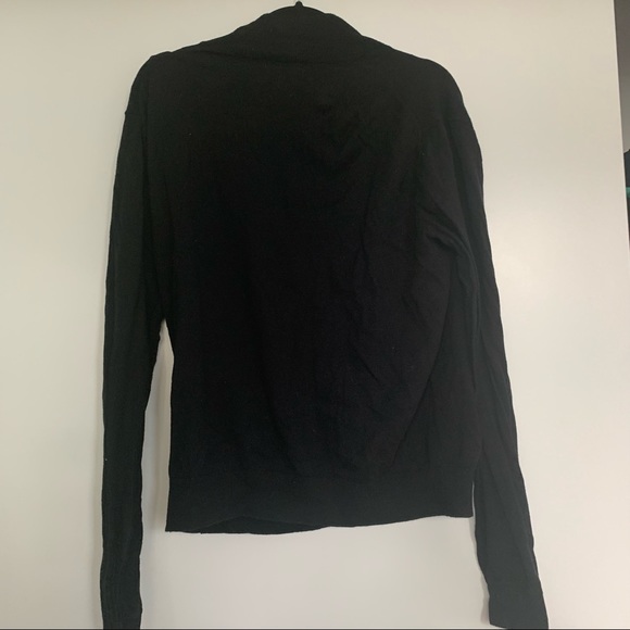 Armani exchange black cardigan with silver zipper XL - Picture 2 of 4